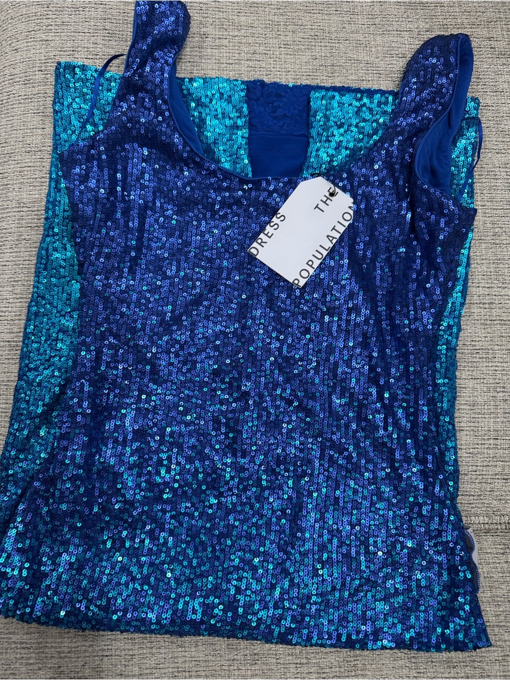 DRESS THE POPULATION Kayden Ombre Sequin Cocktail Dress - Picture 3 of 7